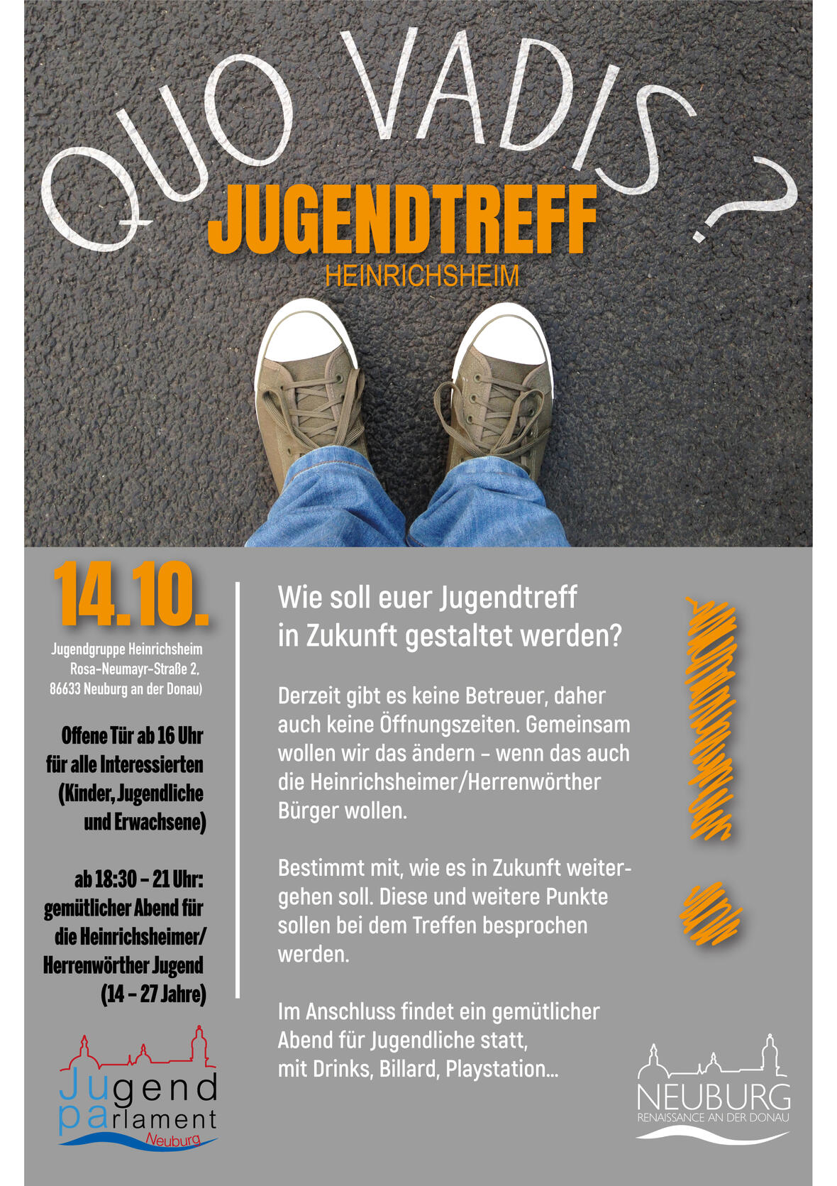 Flyer Heinrichsheim Jugendtreff
