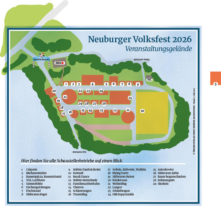 Neuburger Volksfest - Geländeplan