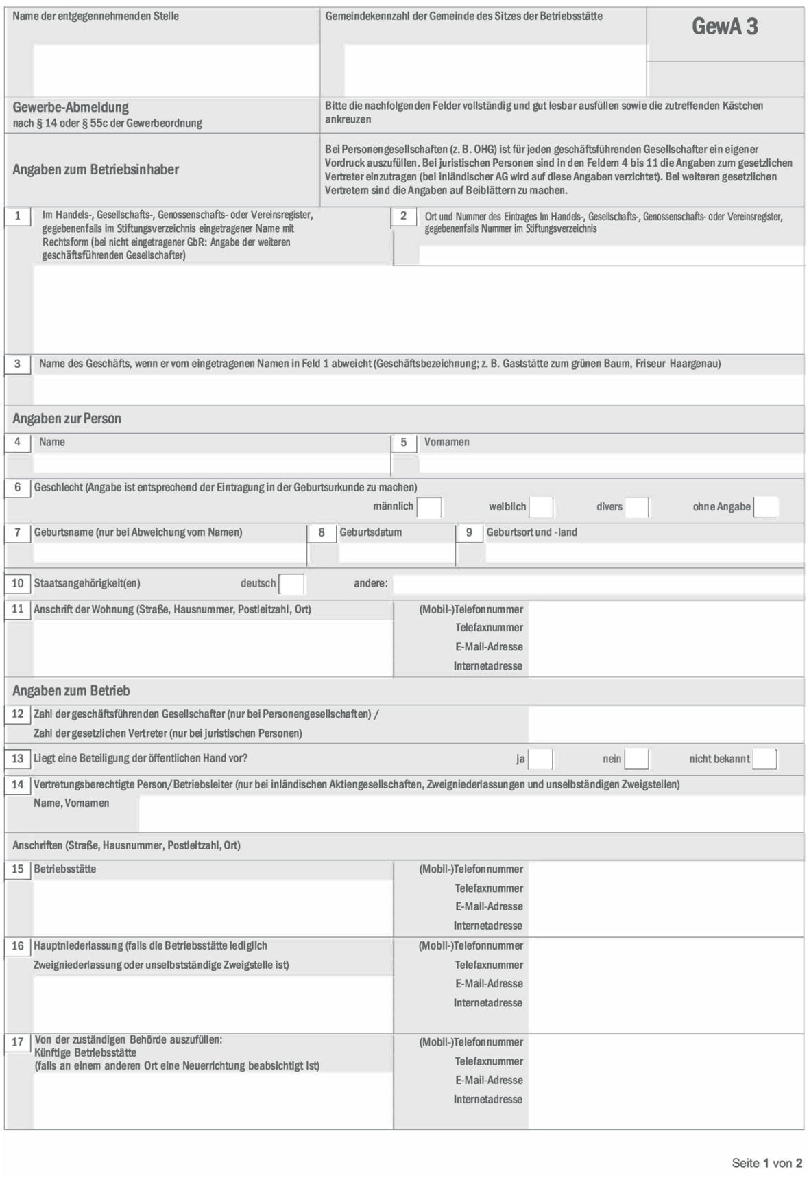 gewerbe-abmeldung-formular